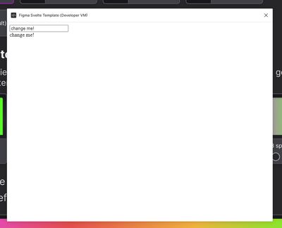 Your plugin running in Figma, now using svelte