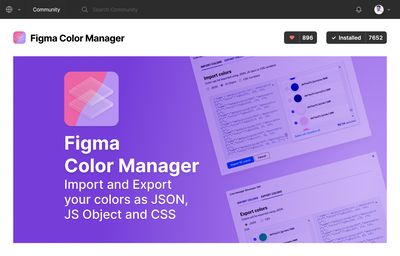 Figma Color Manager on the figma community plugin repository