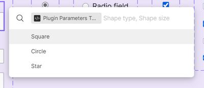 The Figma UI prompting for the Shape Type parameter